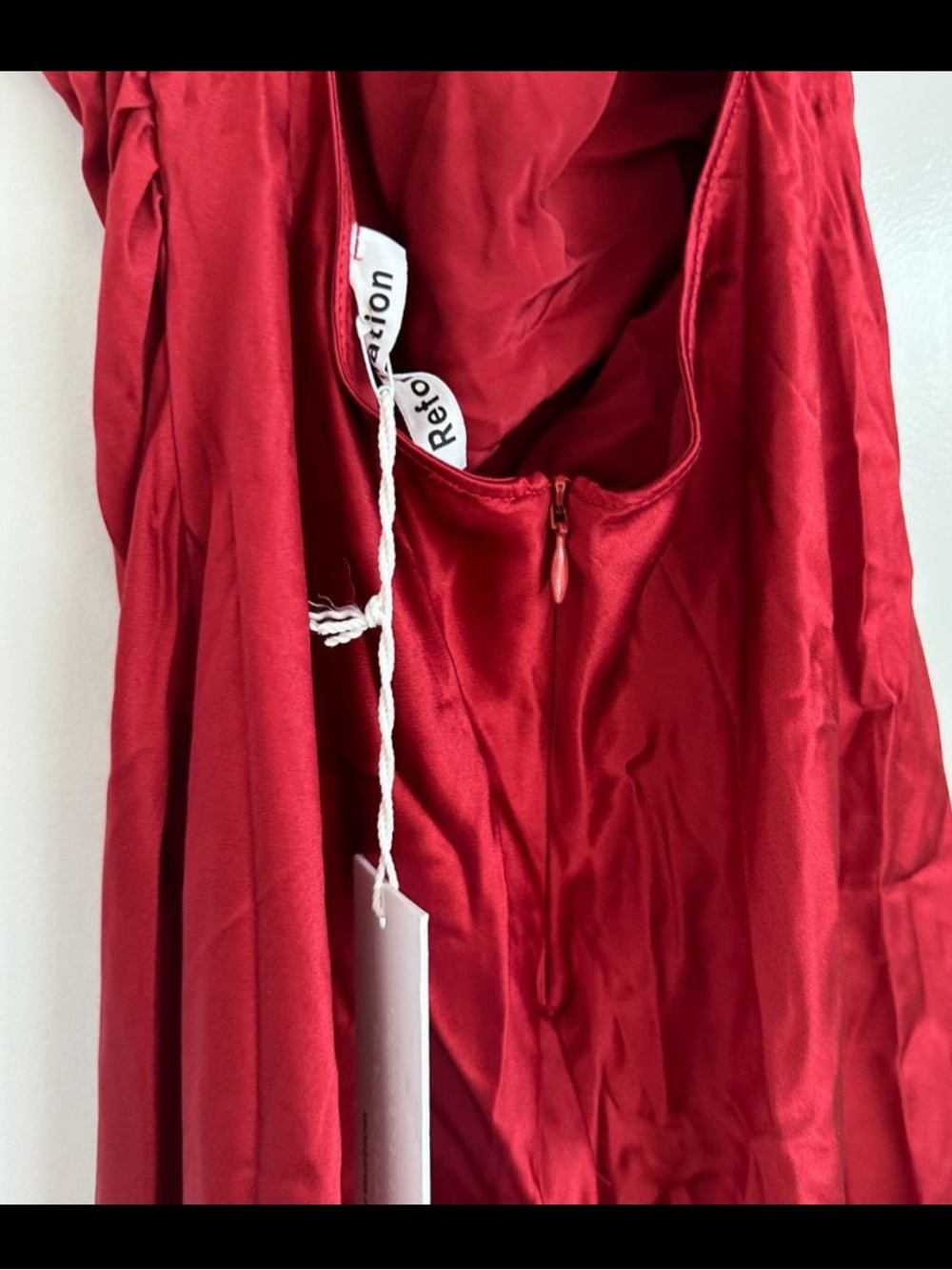 NEW! Reformation Red Silk Maxi Dress - Picture 4 of 4